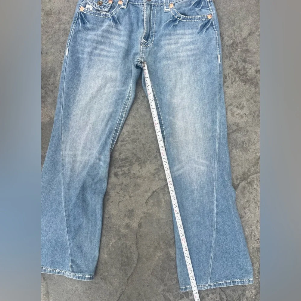 true religion Low Rise Super T Flare Jean Women's Blue Flared Jeans - Picture 7 of 11